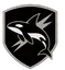 Logo do ORKA: orca sobre escudo